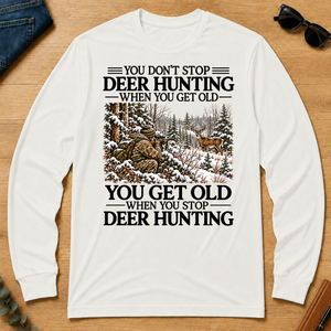 Don't Stop Whitetail Deer Hunting Snow - white - LST2D-White