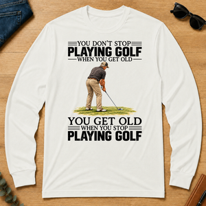 Vintage You Get Old When You Stop Playing Golf - white - LST2D-White