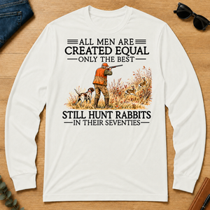 All Men Are Created Equal Rabbits Hunting 70s Vintage - white - LST2D-White
