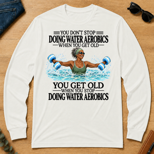 Don't Stop Water Aerobics Woman - white - LST2D-White