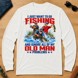I Just Want To Go Fishing - white - LST2D-White