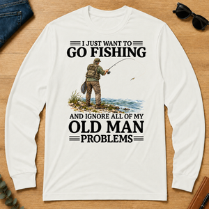 I Just Want To Go Fishing - white - LST2D-White