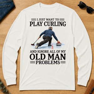 I Just Want To Play Curling - white - LST2D-White