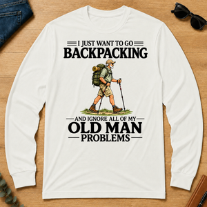 I Just Want To Go Backpacking Vintage - white - LST2D-White