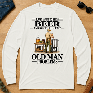 I Just Want To Brew Beer Vintage - white - LST2D-White