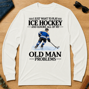 I Just Want To Play Ice Hockey - white - LST2D-White