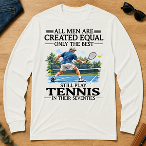 Men Still Playing Tennis In Their Seventies - white - LST2D-White
