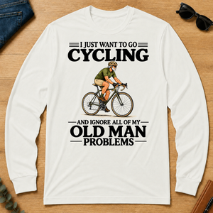 I Just Want To Go Cycling Vintage - white - LST2D-White