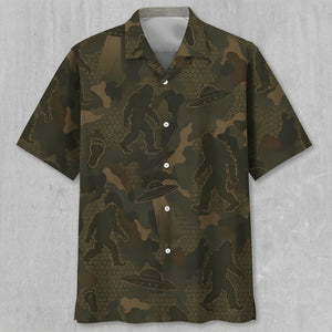 Bigfoot Forest Camouflage Hawaiian Shirt