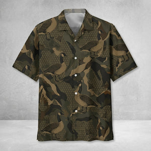 Goose Hunting Camouflage Hawaiian Shirt