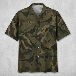 Pheasant Camouflage Hunting Hawaiian Shirt