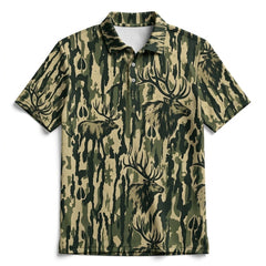 Elk Stripe Camoufalge Men Polo Shirt