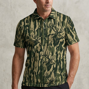Elk Stripe Camoufalge Men Polo Shirt