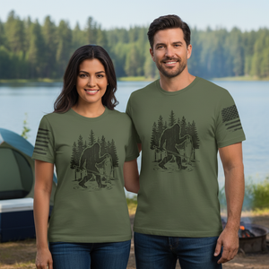 Bigfoot Fishing Funny Fisher Man All Over Print Shirt