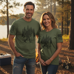 Bigfoot Fishing Funny Fisher Man All Over Print Shirt