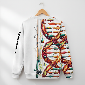 Custom Name Fishing DNA All Over Print Shirt