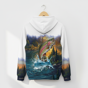 Rainbow Trout Fishing Sunset Strike All Over Print Shirt