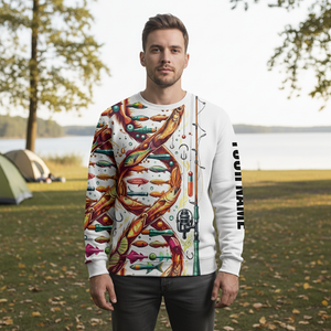 Custom Name Fishing DNA All Over Print Shirt
