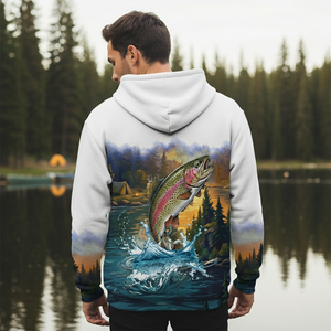 Rainbow Trout Fishing Sunset Strike All Over Print Shirt