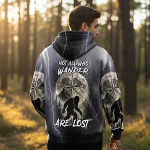 Vintage Bigfoot Not All Who Wander Are Lost Thunder All Over Print Shirt