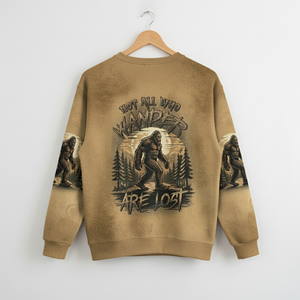 Vintage Sasquatch Not All Who Wander Are Lost All Over Print Shirt