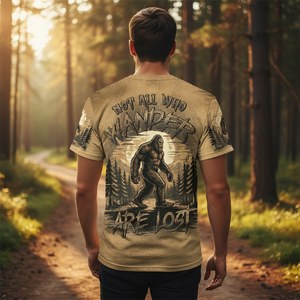Vintage Sasquatch Not All Who Wander Are Lost All Over Print Shirt