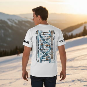 Custom Name Skiing It's In My DNA All Over Print Shirt
