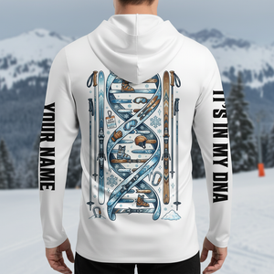 Custom Name Skiing It's In My DNA All Over Print Shirt