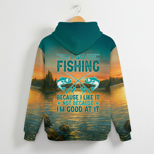 Bigfoot I Go Fishing Cause I Like It Not Because I'm Good At It