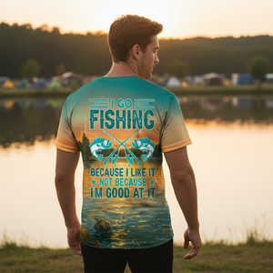 Bigfoot I Go Fishing Cause I Like It Not Because I'm Good At It