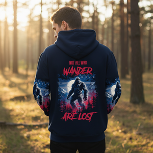 Strong Patriotic Bigfoot Not All Who Wander All Over Print Shirt