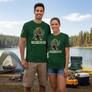 Bassquatch Bigfoot Fishing All Over Print Shirt
