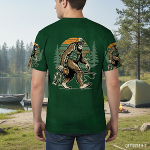 Bassquatch Bigfoot Fishing All Over Print Shirt