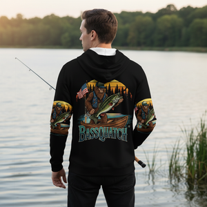 Bassquatch Retro All Over Print Shirt