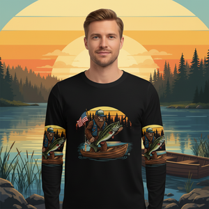Bassquatch Retro All Over Print Shirt
