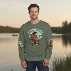 I'd Rather Be Fishing Bigfoot All Over Print Shirt