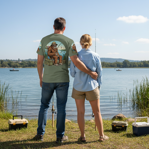 I'd Rather Be Fishing Bigfoot All Over Print Shirt