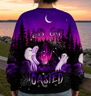 Let's Get Toasted Purple All Over Print Shirt