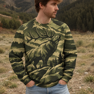 Elk Mountain Peaks Camo All Over Print