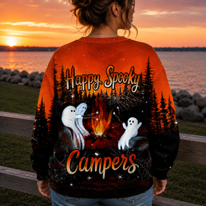 Happy Spooky Campers All Over Print Shirt