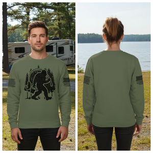 Forest Bigfoot Fishing All Over Print Shirt