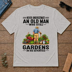 An Old Man Still Gardens In His 70s - ash - TS2D-Ash