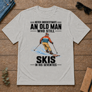 Never Underestimate An Old Man Skis In His 70s - ash - TS2D-Ash