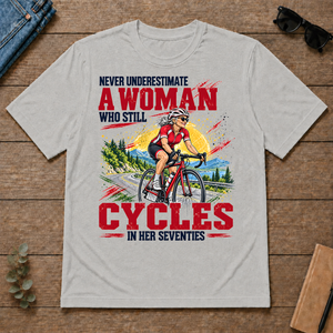 A Woman Still Cycles In Her 70s - ash - TS2D-Ash