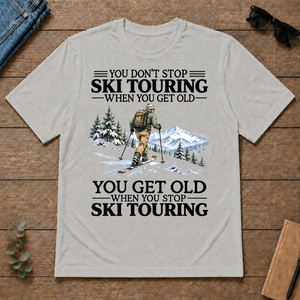 Don't Stop Ski Touring Vintage Art - ash - TS2D-Ash