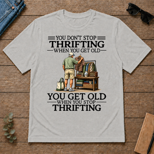 Don't Stop Thrifting Vintage Art - ash - TS2D-Ash