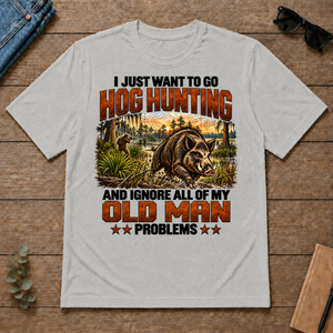I Just Want To Go Hog Hunting Vintage - ash - TS2D-Ash