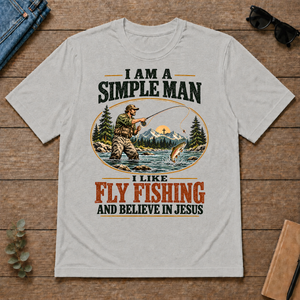 I Like Fly Fishing And Believe In Jesus - ash - TS2D-Ash