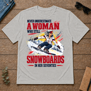 A Woman Still Snowboards In Her 70s - ash - TS2D-Ash