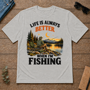 Retro Life Is Always Better When I Am Fishing - ash - TS2D-Ash